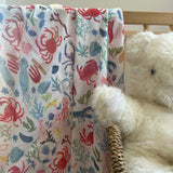 100% Organic Cotton Muslin - Sea Creatures