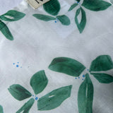100% Organic Cotton Muslin - Emerald Leaves