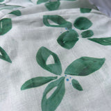 100% Organic Cotton Muslin - Emerald Leaves