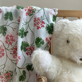 100% Organic Cotton Muslin - Geraniums