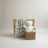 100% Organic Cotton Muslin - Geraniums
