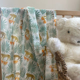 Organic Cotton Muslin (Lioness Amongst The Palms)