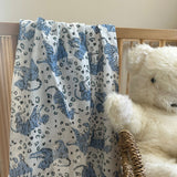 Organic Cotton Muslin (Whimsical Tigers)