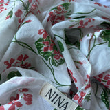 100% Organic Cotton Muslin - Geraniums
