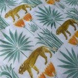 Organic Cotton Muslin (Lioness Amongst The Palms)