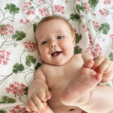 100% Organic Cotton Muslin - Geraniums