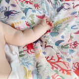 100% Organic Cotton Muslin - Sea Creatures