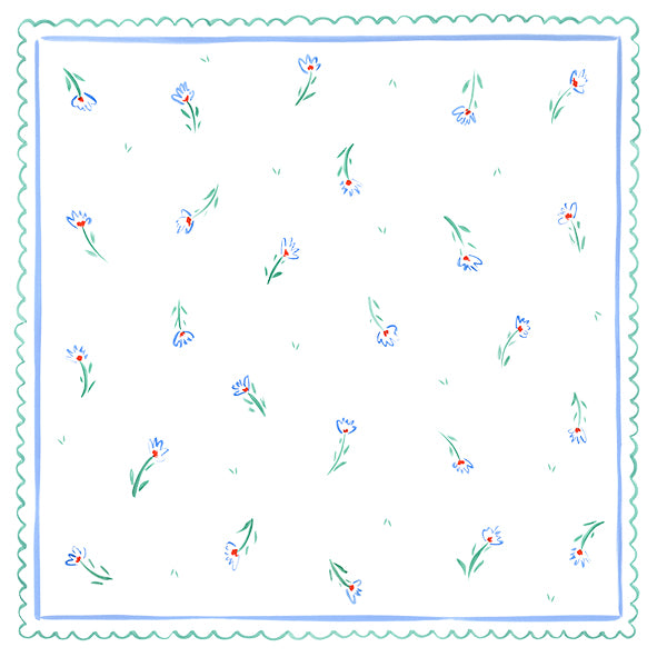 Organic Flowers Printed Muslin