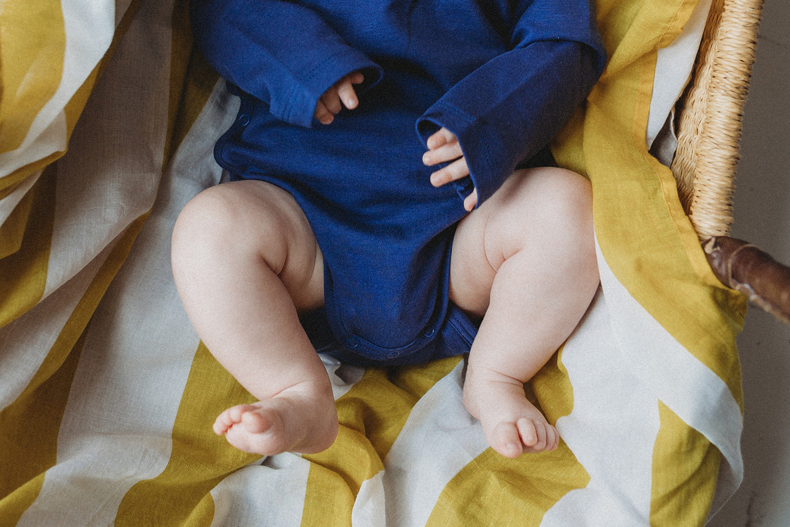 Yellow Stripes Baby Blanket