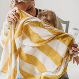 Yellow Stripes Baby Blanket