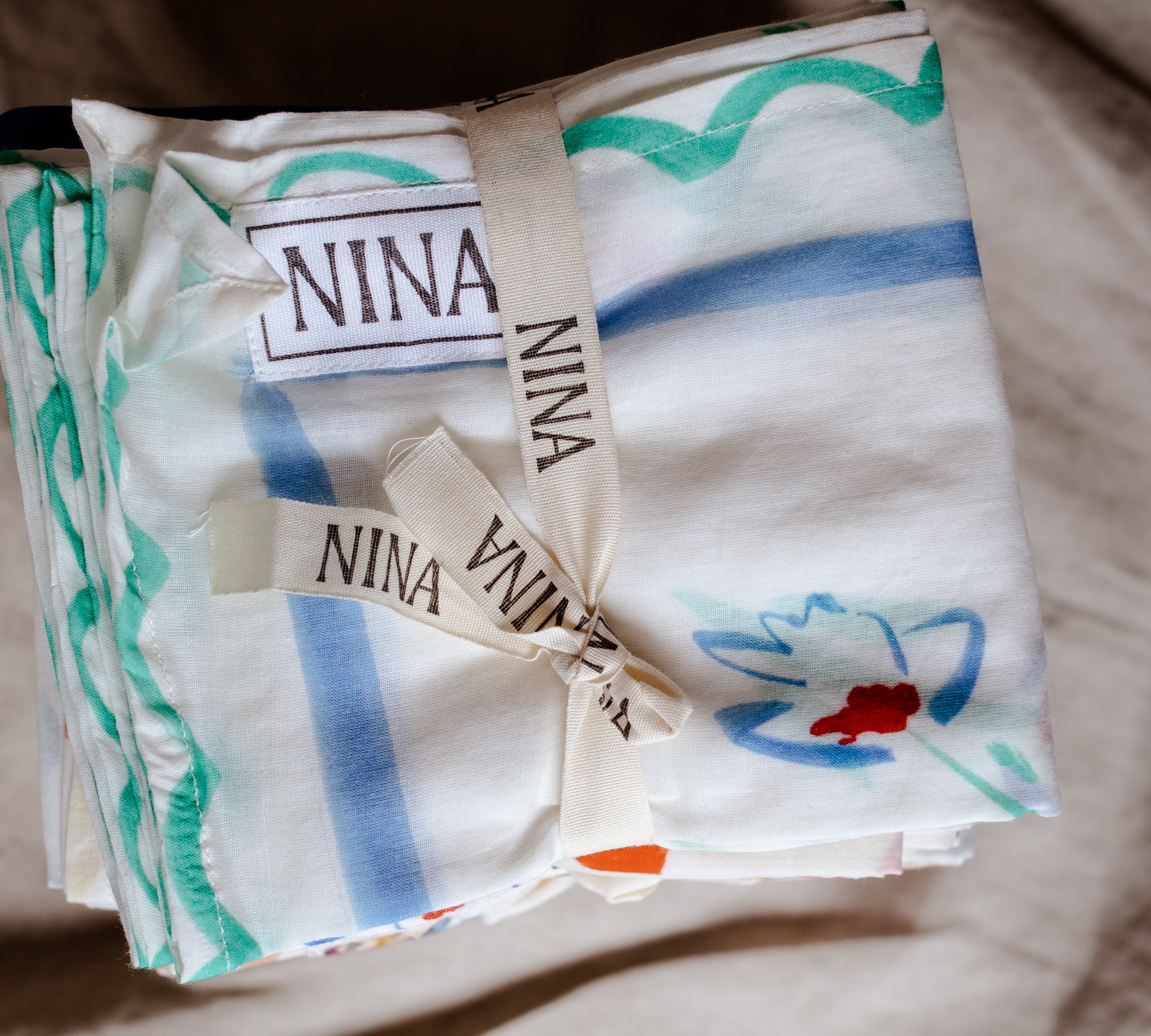 Organic Flowers Printed Muslin